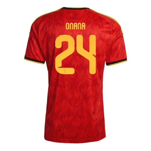 Billige Fotballdrakt Belgia Amadou Onana #24 Replika Hjemmedrakt VM 2026 Kortermet Billige Fotballdrakt Belgia Amadou Onana #24 Replika Hjemmedrakt VM 2026 Kortermet